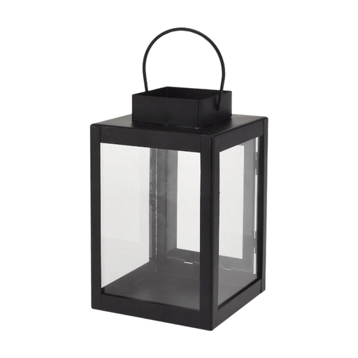 Lanterne en métal noir - Verre et métal