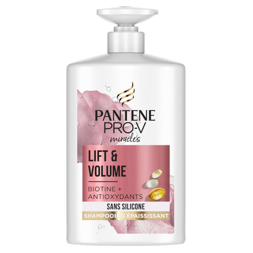 PANTENE Biotin and Rose Water Thickening Shampoo, Lift & Volume 1000 ml