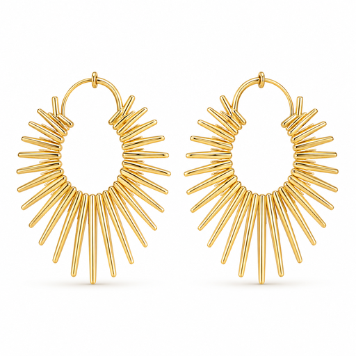 VoxorAI gold sunflower earrings