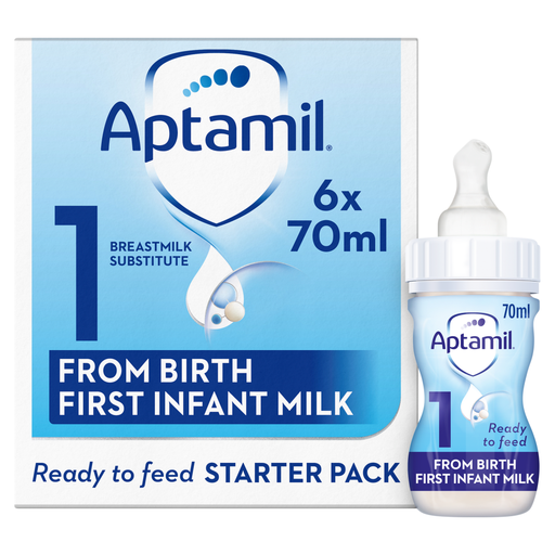 Aptamil 初生婴儿配方奶粉入门装，6 瓶，每瓶 70ml