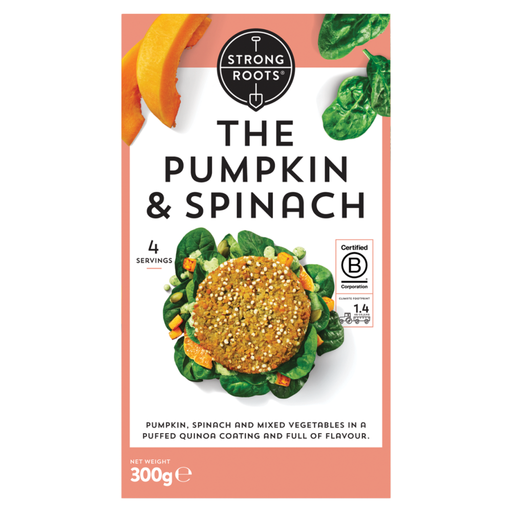 Strong Roots The Pumpkin and Spinach Burger, 300g