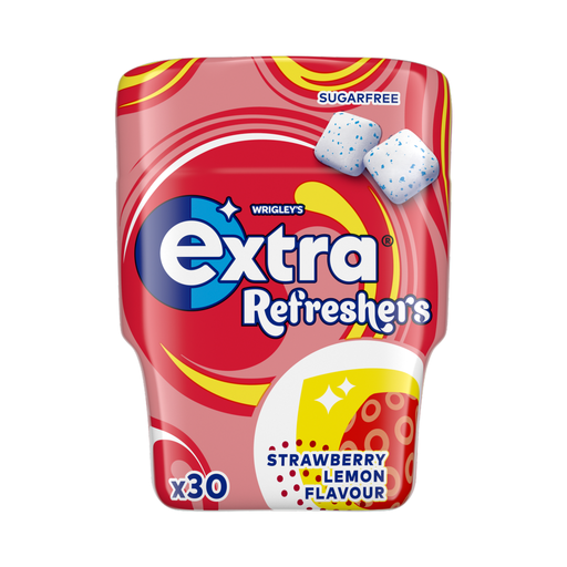 Wrigleys Extra Strawberry Lemon Refreshers Gum, 30 pieces, 67g