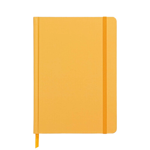 Jubiluu A5 Undated Hardcover 18-Month - 112 Sheets (100g offset paper), Bookmark & Elastic Band - Undated Planner for Long-term Planning, Goal Tracking, or Daily Organization-Sunny Yellow