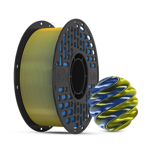 CaiLab 3D Printer Filament PLA Silk Dual Color - Blue & Gold