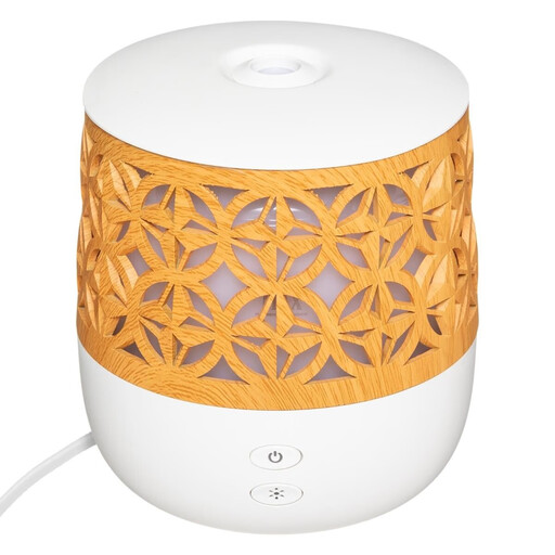 Atmosphera Kiana Essential Oil Diffuser - 100 ml, White with Wood Effect