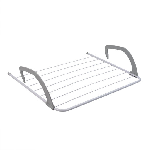 JVL Radiator Laundry Washing Clothes Drying Airer - White - 5.5m