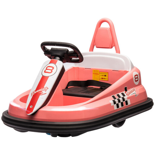 HOMCOM Kids Bumper Car in pink