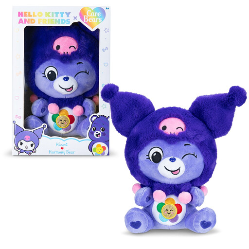 Care Bears x Hello Kitty Harmony Bear as Kuromi Plush