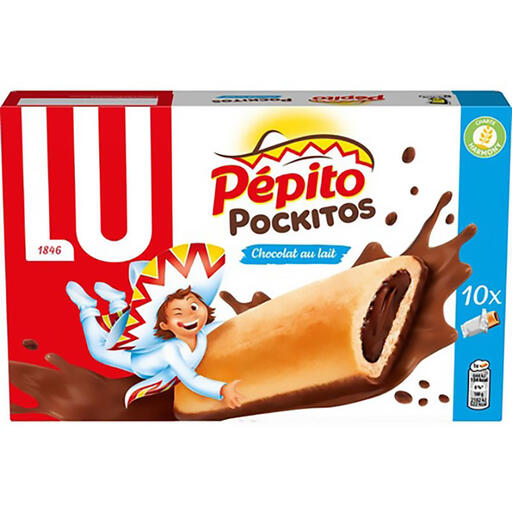 LU Pépito Pockitos Biscuits Fourrés au Chocolat au Lait - 295 g