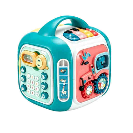 Baby Activity Cube Montessori Sensory Busy Board Early Learning Toy