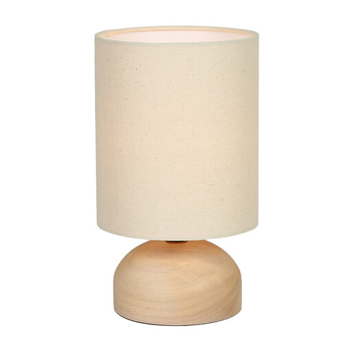 Lameke Light Wood Table Lamp with Fabric Shade