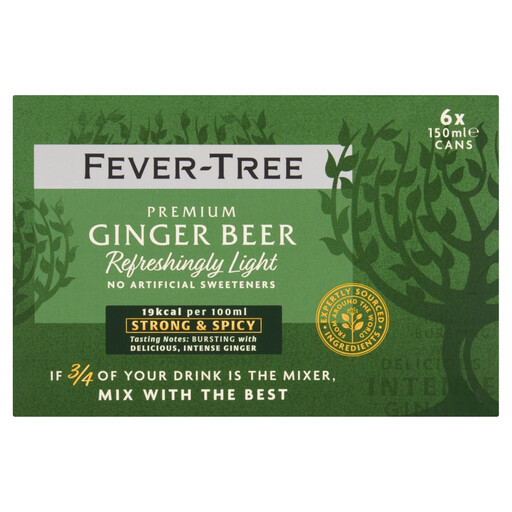 Fever-Tree Premium Ginger Beer 6 x 150ml