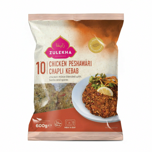 ZULEKHA Chicken Peshawari Chapli Kebab 600g