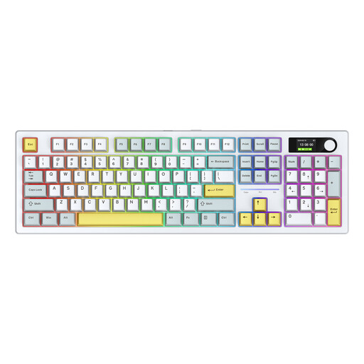 Siukie Wireless Mechanical Keyboard, 104 Keys Full Size