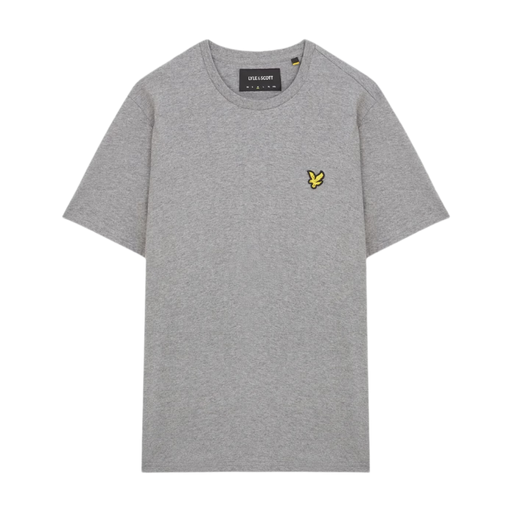 Lyle & Scott Men's Cotton Crew Neck T-Shirt in Mid Grey Marl