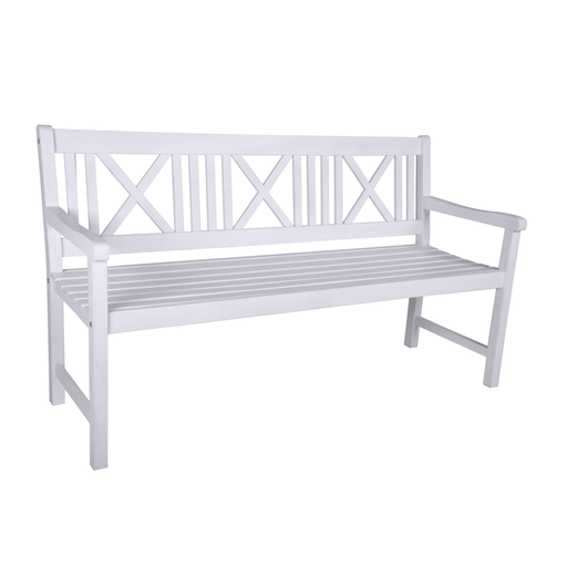 Garden Pleasure MALM? 3-Seater Bench, White