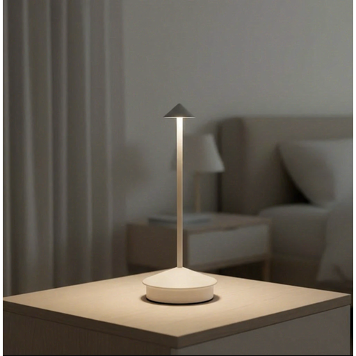 Tischlampe, Wiederaufladbare und kabellose Tischlampe mit Touch-Steuerung, geeignet für Innen- und Au?enbereich, Dimmfunktion, 3000–6000 K, H?he 29 cm, Farbe Wei?