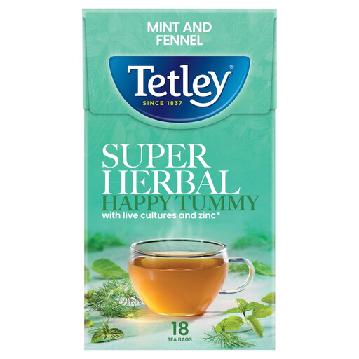 Tetley Super Herbal Digestion Mint & Fennel 18 Tea Bags