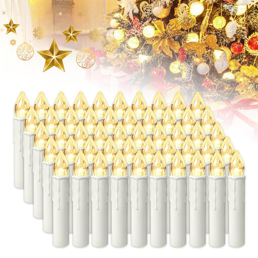Froadp 10 stuks draadloze LED kaarsen met clips