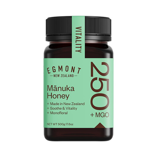 EGMONT HONEY New Zealand Monofloral Manuka Honey MGO 250+ Raw Honey