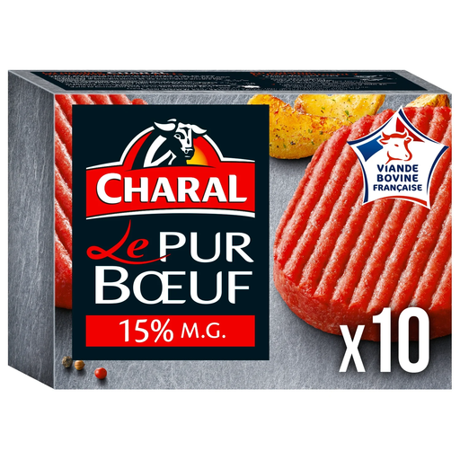 Charal Pure Beef Burgers 15% 10x100g