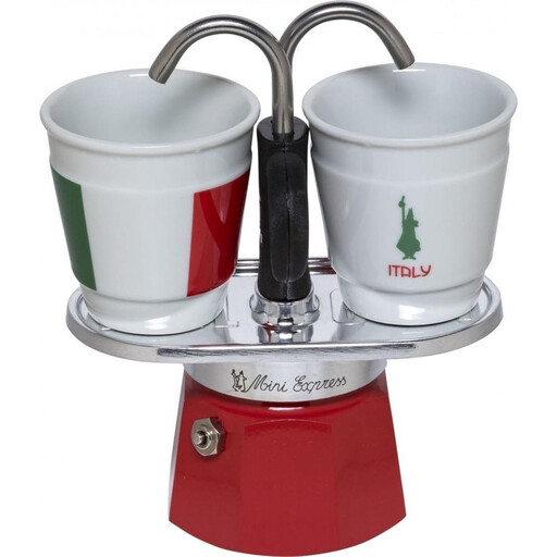 Bialetti Mini Express Italia Coffee Maker - 90ml, Multicolor