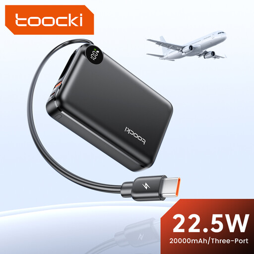 toocki Portable Charger, Slimmest Fast Charging 20000mAh USB C in/Out Power Bank
