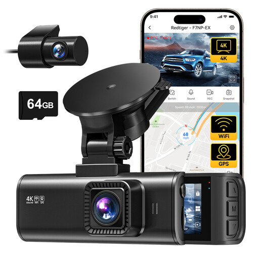 REDTIGER F7NP-EX 4K Dash Cam Front&Rear