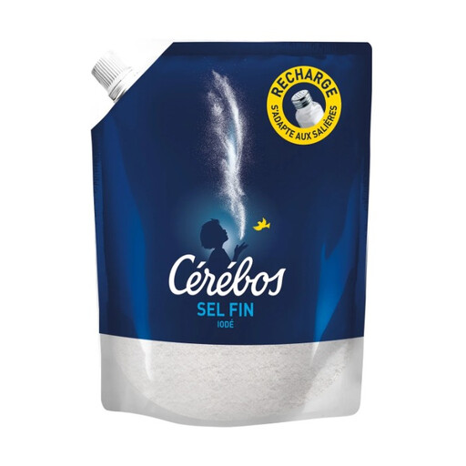 Cérébos sel fin iodé Doypack, 500 g