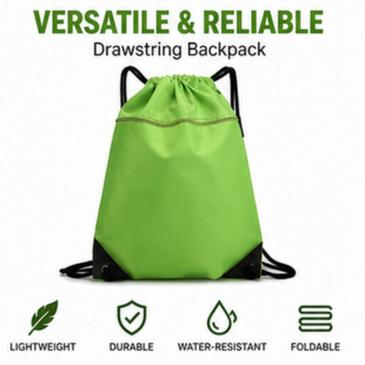 WhereHike Drawstring Backpack Green