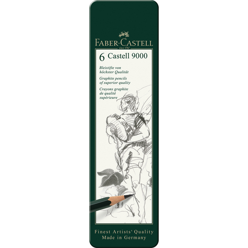 Faber-Castell 9000 graphite pencils, set of 6
