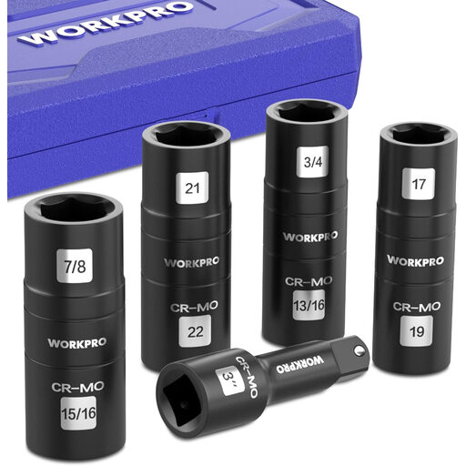 WORKPRO 4-Piece 1/2 Double-Head Impact Socket Set