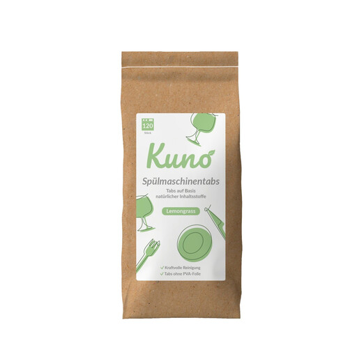 Kuno Dishwasher Tablets - 120 Tablets - Biodegradable and Plastic Free