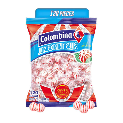 Colombina Jumbo Mint Balls Original 16 x 120s rolls