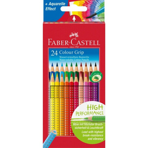 Faber-Castell Colour Grip, set of 24 colored pencils