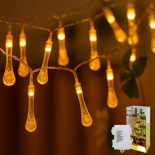 M.TK MOVETECK 8m 100 Pcs Waterdrop String Lights