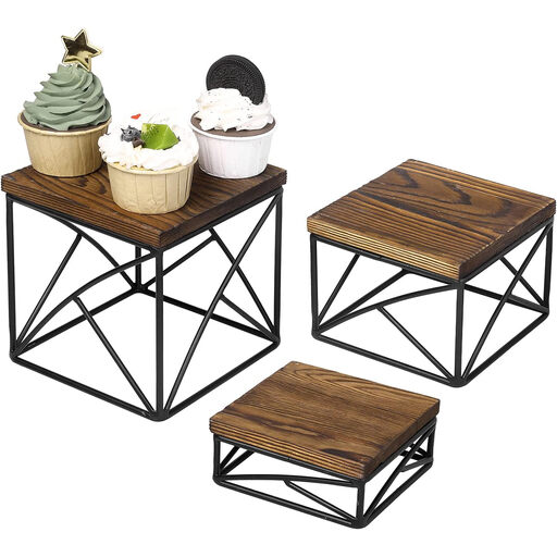 MyGift Set of 3 Nesting Dessert Stands