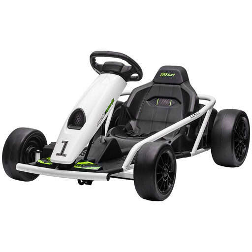 HOMCOM 24V Electric Go Kart in White