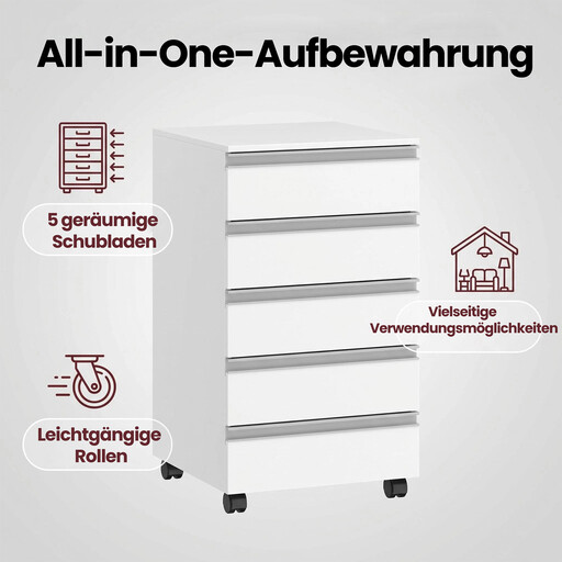 HaluPeit Rolling Cabinet, Mobile Filing Cabinet