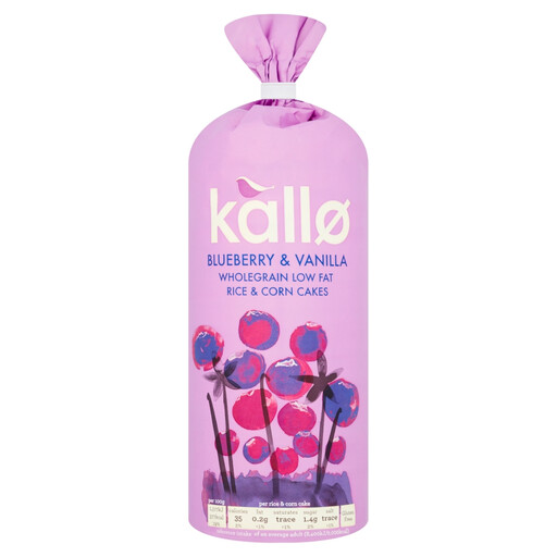 Kallo Blueberry And Vanilla Rice And Corn Cakes