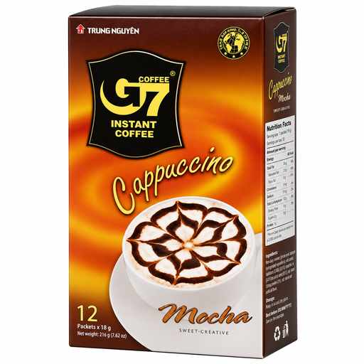 Trung Nguyen G7 Cappuccino Mocha, 12 sachets de 18 g