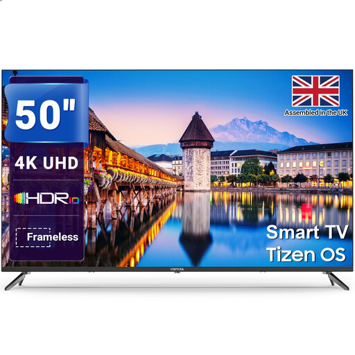 Vispera 50" 4K UHD Smart TV TI50ULTRA – Direct LED HDR, Tizen Smart OS, Freeview HD, Wi-Fi, 3 HDMI, 2 USB
