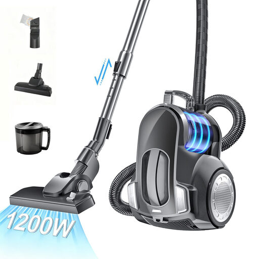 1,200 W bagless cylinder vacuum cleaner, 2.5 L dust container