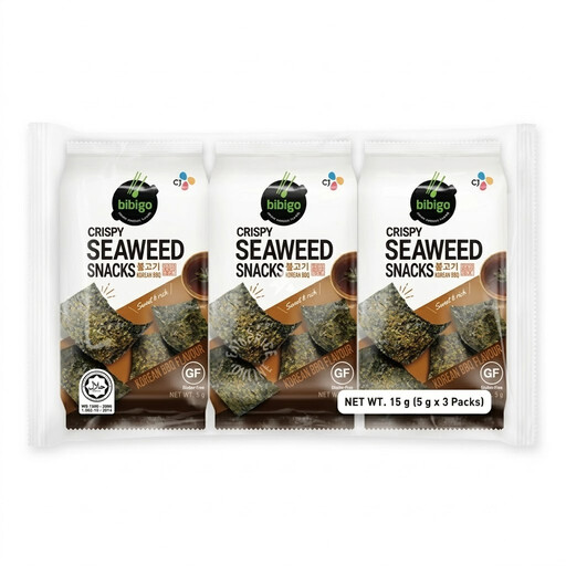 CJ bibigo Bulgogi Flavour Crispy Seaweed Snack 3 x 5g