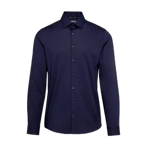 CALVIN KLEIN Poplin Stretch Slim Shirt Night Sky