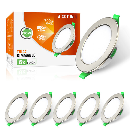 ALUSSO LED Einbaustrahler 10W im 6er-Set
