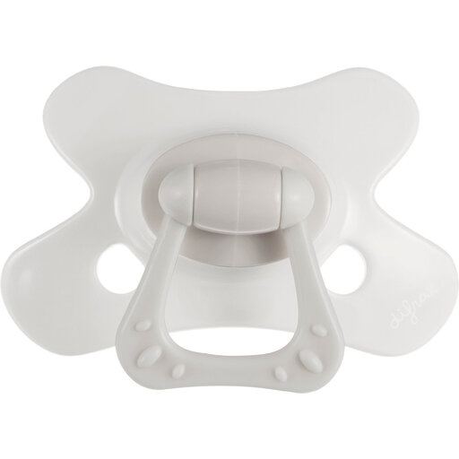 Difrax teether and dummy 6 months grey