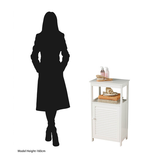 Maison by Premier Shutter White Wood Floor Cabinet
