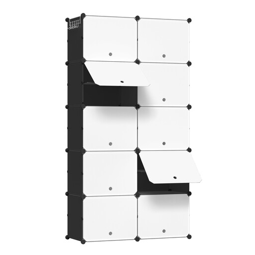 WOLTU Modular Shoe Rack System with 10 Compartments