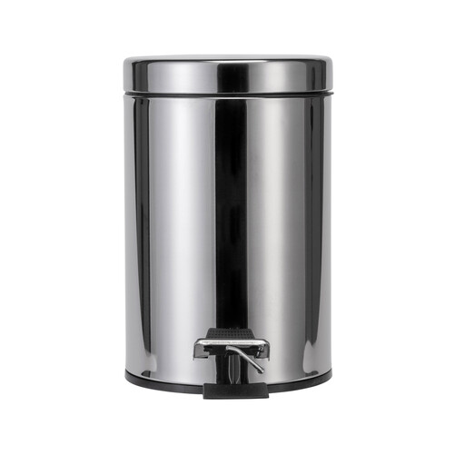 Croydex 3L Soft Close Bathroom Bin in Chrome